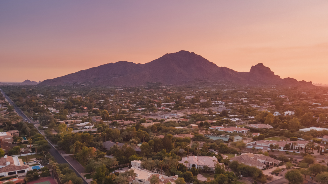 Camelback Mountain over Paradise Valley